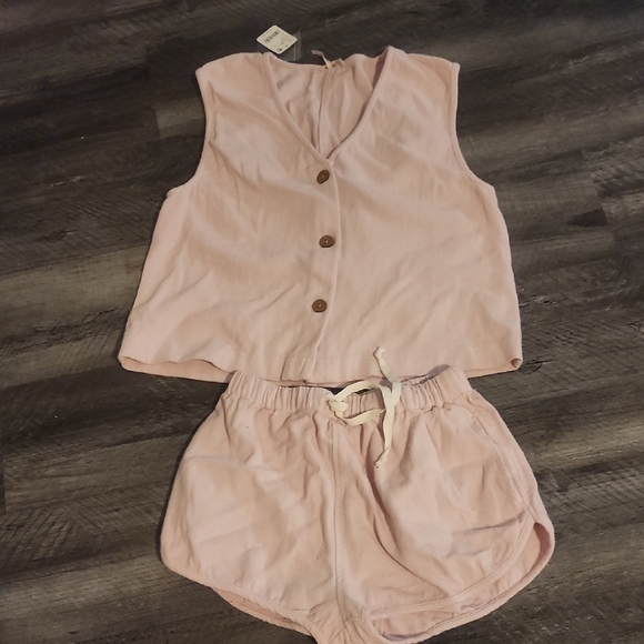 Free People So Fresh Vest Set Rose Size S - Picture 4 of 7